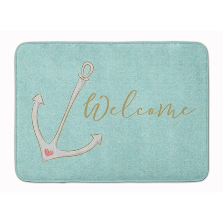 Carolines Treasures Anchor Welcome Machine Washable Memory Foam Mat BB8558RUG